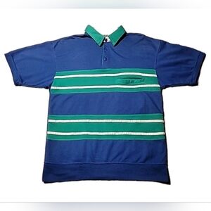 Vintage Knightsbridge Striped Cut and Sew Polo Shirt